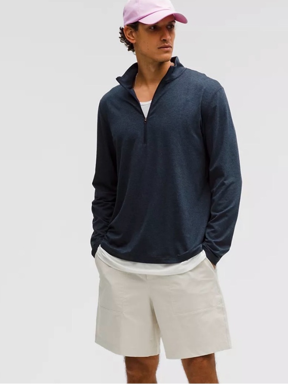 NWT Lululemon Men's Navy Surge Warm Half Zip XL
